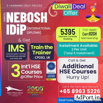 Diwali Offers on NEBOSH International Diploma in Selangor