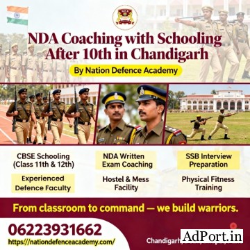 NDA Coaching with Schooling after 10th in Chandigarh