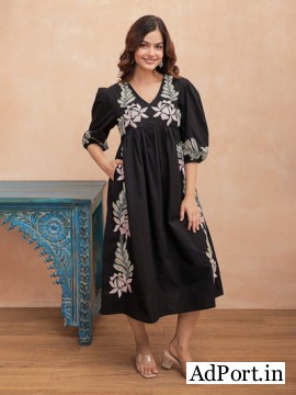 Buy Embroidery Midi Dress Online with Stylish Designs for Every Celebration