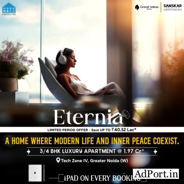 3 BHK Apartment in Techzone 4 Greater Noida - Eternia Residences