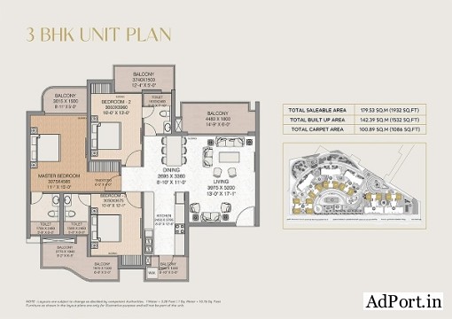 3 BHK Apartment in Techzone 4 Greater Noida - Eternia Residences