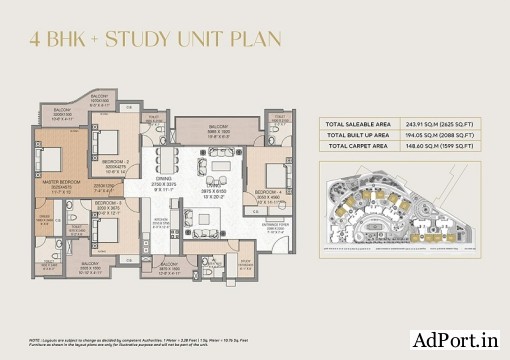 3 BHK Apartment in Techzone 4 Greater Noida - Eternia Residences