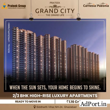 2 BHK apartment in Siddharth Vihar - Prateek Grand City Phase 1
