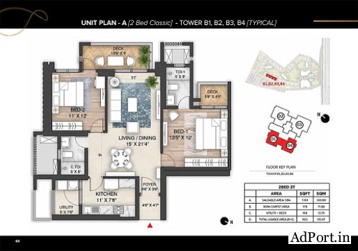 The Prestige City NH24 - 3 BHK Apartment in Indirapuram Extension