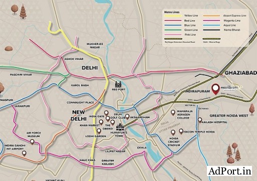 The Prestige City NH24 - 3 BHK Apartment in Indirapuram Extension