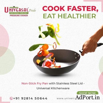 Non-Stick Fry Pan with Stainless Steel Lid in Hyderabad 