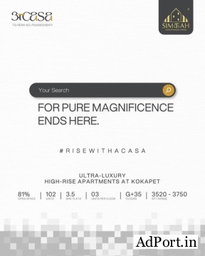 3.5bhk kokapet high rise apartments|Simchah Acasa