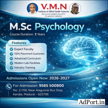 Best Psychology College in Madurai for M.Sc | V.M.N Institute
