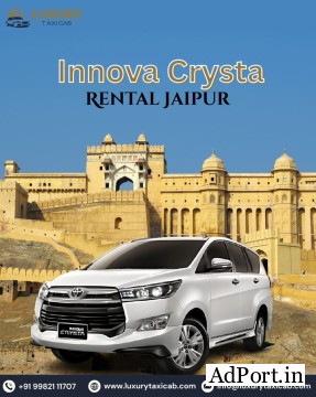 Hire Innova Crysta in Jaipur at Best Price | Luxury Taxi Cab