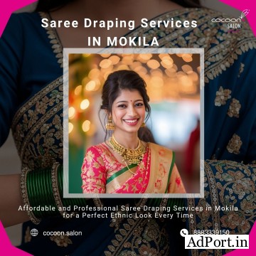 Saree Draping Services in Mokila | 8883339150 | Cocoon Salon