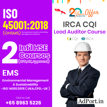 ISO 45001:2018 Lead Auditor Course in Singapore