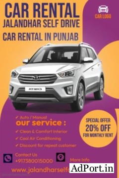 Jalandhar self Drive Car Rental In Punjab 7380015000