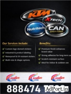 Eye-Catching 3D Stickers for Your Business | Bulk Orders Welcome| Creative Zone | 482