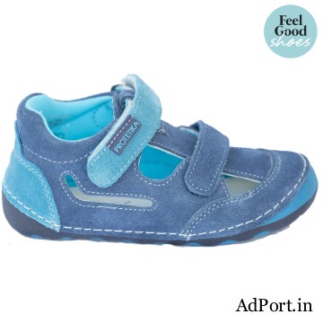 Toddler Boys Barefoot Sneakers | FLIP Blue (Wide)