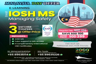 Malaysia Day Offer: IOSH MS Course in Selangor (Malaysia)