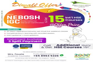 Diwali Offers on NEBOSH IGC Course in Singapore
