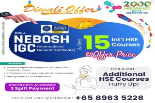Diwali Offers on NEBOSH IGC Course in Malaysia