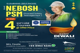 NEBOSH PSM E-Learning Course in Singapore Diwali Offer!