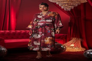 Divine Dahlia Kaftan and Party Co-ord Set for Women.