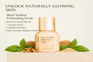 Basil Walnut Exfoliating Scrub Natural Glow Gentle Care