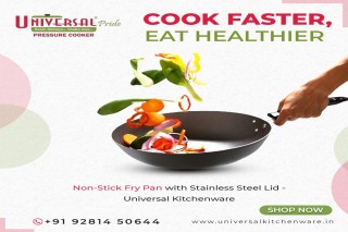 Non-Stick Fry Pan with Stainless Steel Lid in Hyderabad 
