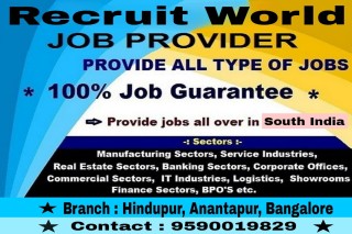 Jobs in Hindupur, Bangalore & Hyderabad for all qualifications for Freshers/Experienced