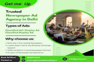 Best Newspaper Ad Agency in Delhi Get Me Up Advertising