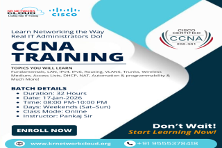 CCNA Course Training by KR Network Cloud in Delhi