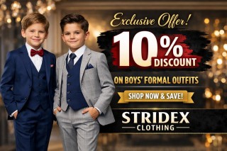 Exclusive Offer: 10% Discount on Boys Formal Outfits Stridex Clothing