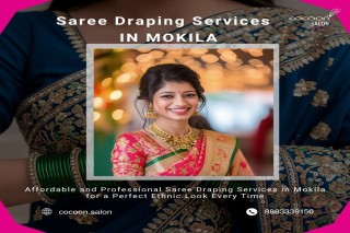 Saree Draping Services in Mokila | 8883339150 | Cocoon Salon