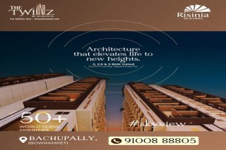 2 BHK Gated Community Flats in Bachupally, Bowrampet | The Twinz by Risinia