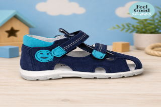 Blue Turquoise Orthopedic Toddler Boy Sandals - High Arch Support