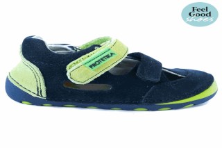 Toddler Boys Barefoot Sneakers | FLIP Denim (Wide)