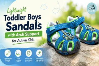 Lightweight Toddler Boys Sandals with Arch Support for Active Kids